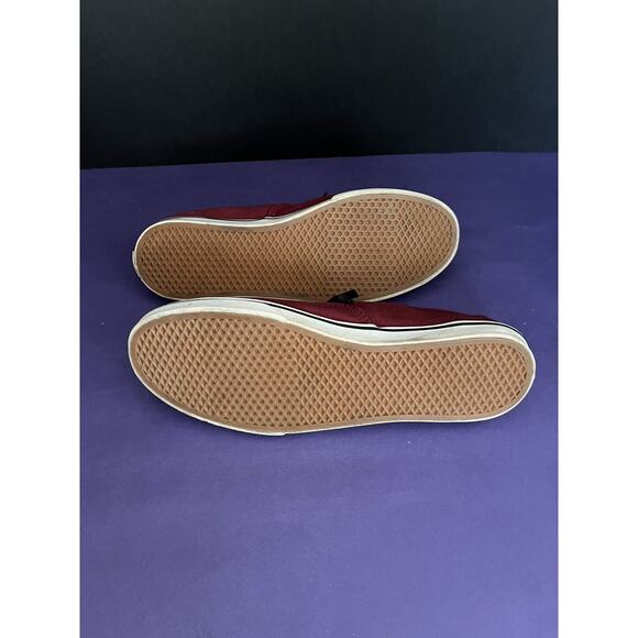 VANS Off The Wall Authentic Classic Low Canvas Shoes Maroon Red Size Men 7 - Picture 6 of 6